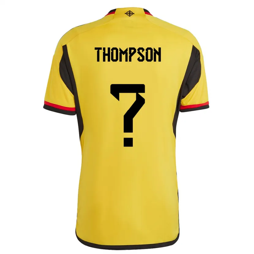 Danxen Mujer Camiseta Irlanda Del Norte Kalum Thompson #0 Blanco 2ª Equipación 24-26 La Camisa México