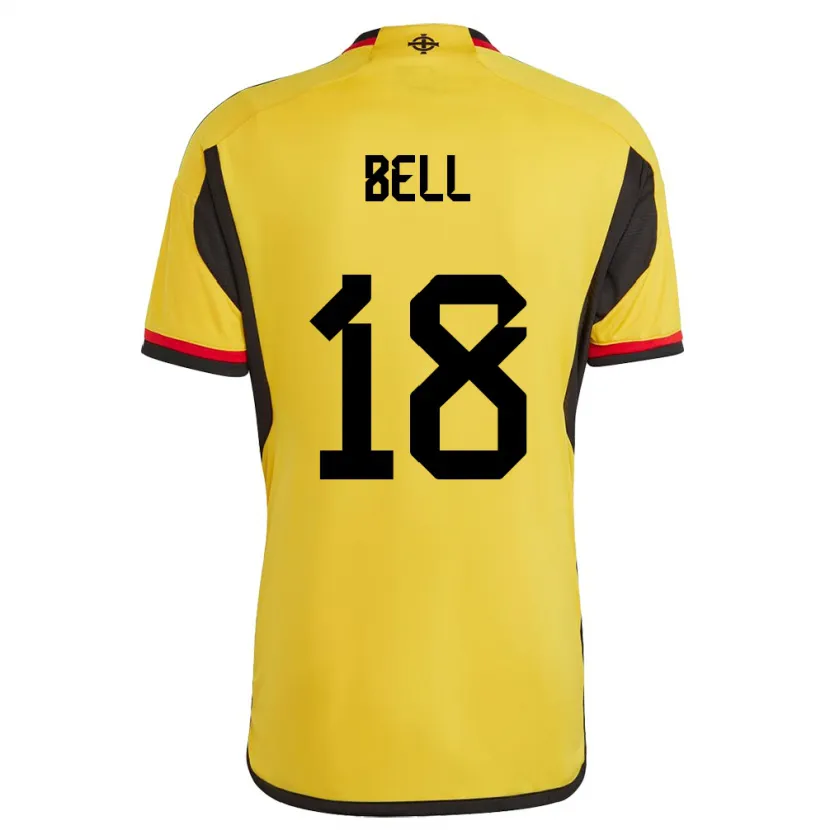 Danxen Mujer Camiseta Irlanda Del Norte Megan Bell #18 Blanco 2ª Equipación 24-26 La Camisa México