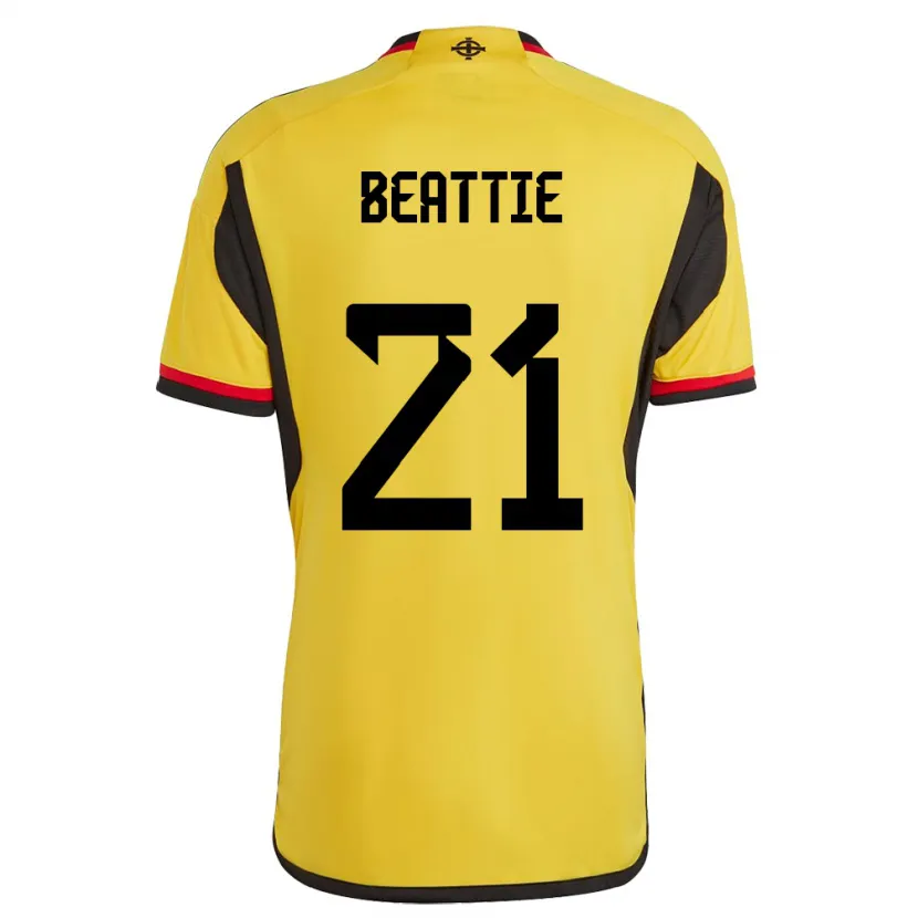 Danxen Mujer Camiseta Irlanda Del Norte Kerry Beattie #21 Blanco 2ª Equipación 24-26 La Camisa México