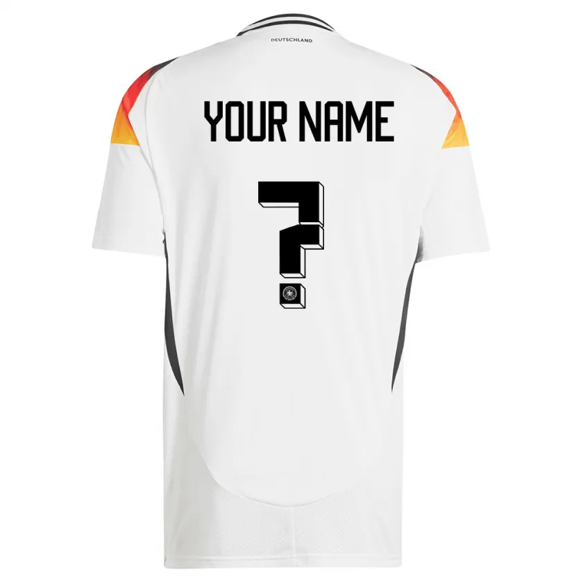 Danxen Niño Camiseta Alemania Su Nombre #0 Blanco 1ª Equipación 24-26 La Camisa México
