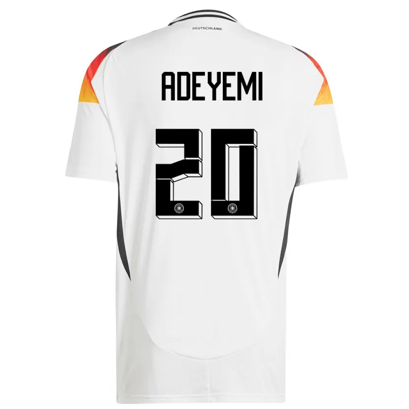 Danxen Niño Camiseta Alemania Karim Adeyemi #20 Blanco 1ª Equipación 24-26 La Camisa México