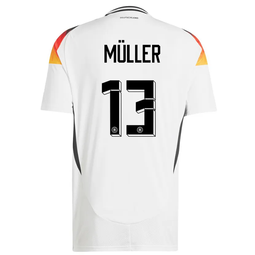 Danxen Niño Camiseta Alemania Thomas Muller #13 Blanco 1ª Equipación 24-26 La Camisa México