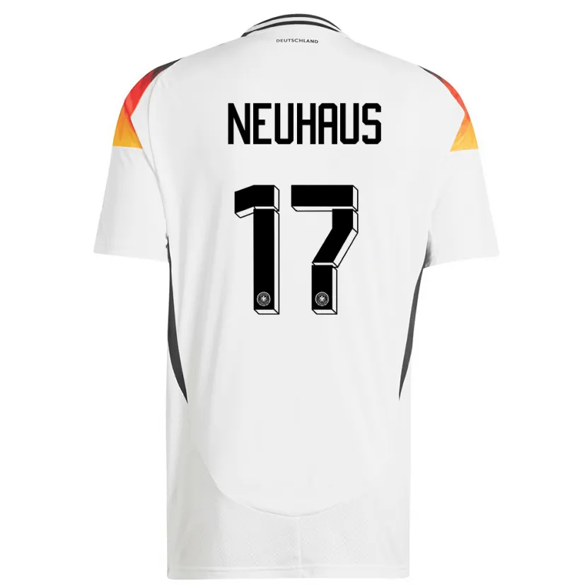 Danxen Niño Camiseta Alemania Florian Neuhaus #17 Blanco 1ª Equipación 24-26 La Camisa México