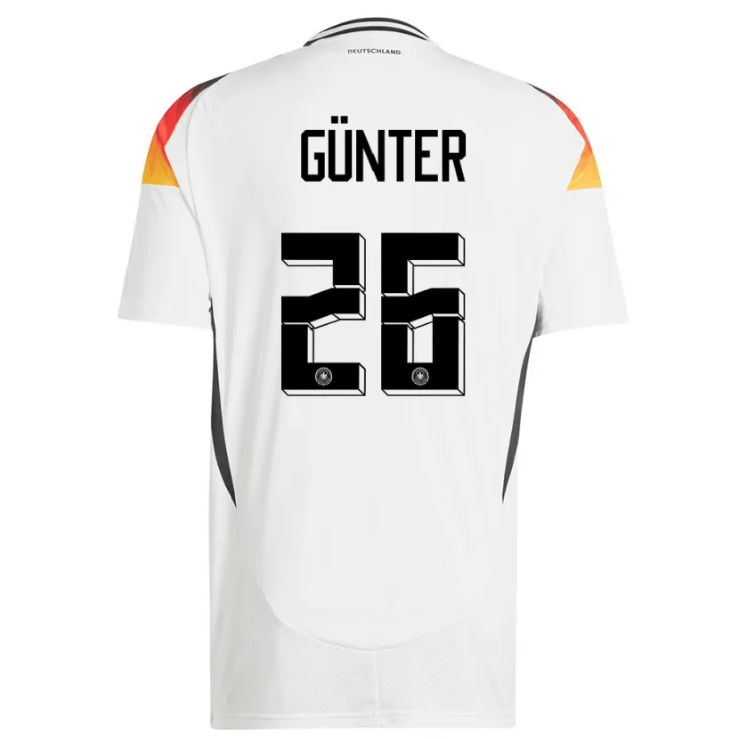 Danxen Niño Camiseta Alemania Christian Günter #26 Blanco 1ª Equipación 24-26 La Camisa México