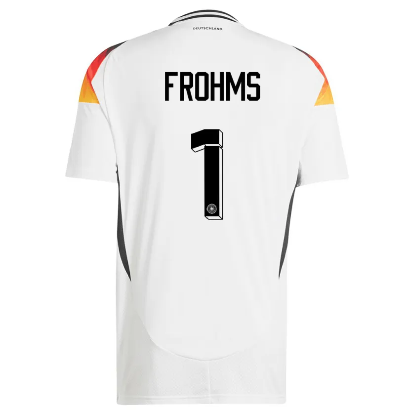 Danxen Niño Camiseta Alemania Merle Frohms #1 Blanco 1ª Equipación 24-26 La Camisa México