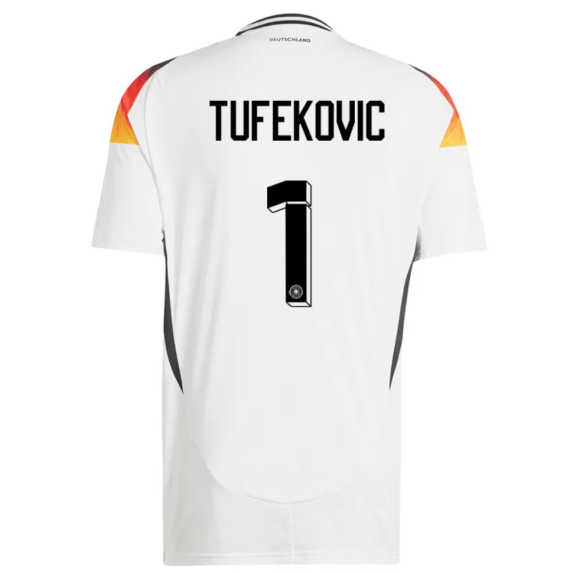 Danxen Niño Camiseta Alemania Martina Tufekovic #1 Blanco 1ª Equipación 24-26 La Camisa México