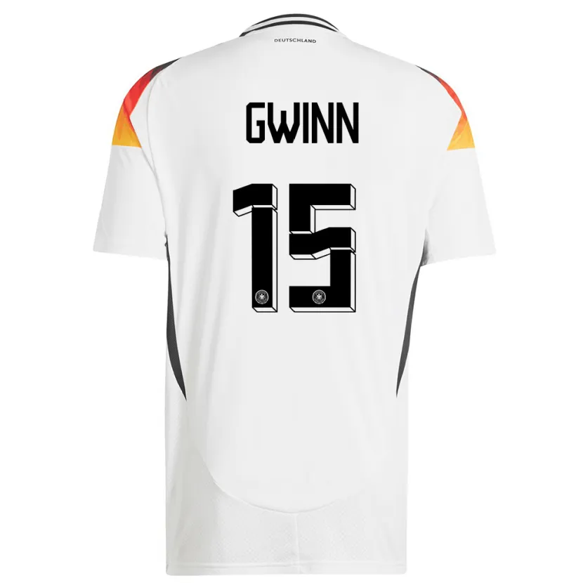 Danxen Niño Camiseta Alemania Giulia Gwinn #15 Blanco 1ª Equipación 24-26 La Camisa México