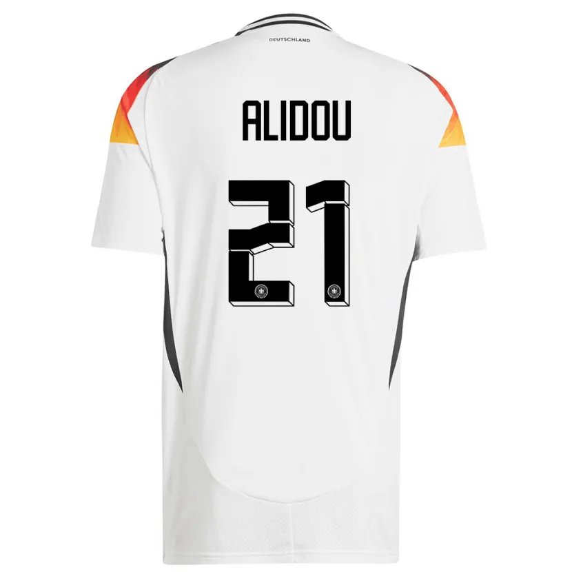 Danxen Niño Camiseta Alemania Faride Alidou #21 Blanco 1ª Equipación 24-26 La Camisa México