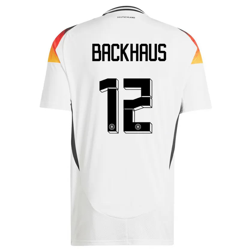 Danxen Niño Camiseta Alemania Mio Backhaus #12 Blanco 1ª Equipación 24-26 La Camisa México