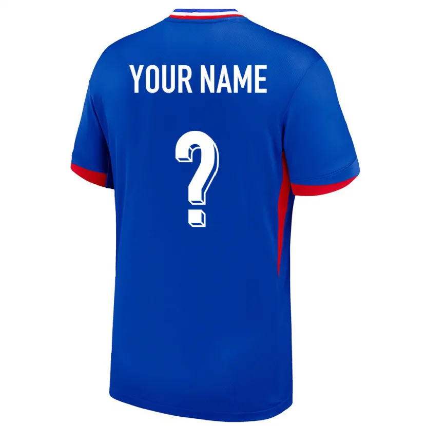 Danxen Niño Camiseta Francia Su Nombre #0 Azul 1ª Equipación 24-26 La Camisa México
