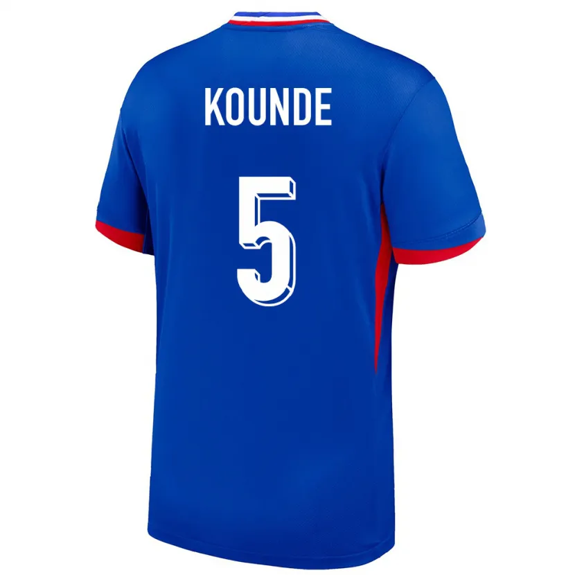 Danxen Niño Camiseta Francia Jules Kounde #5 Azul 1ª Equipación 24-26 La Camisa México