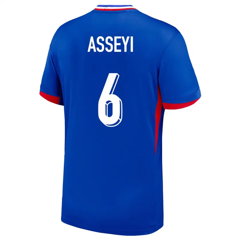 Danxen Niño Camiseta Francia Viviane Asseyi #6 Azul 1ª Equipación 24-26 La Camisa México