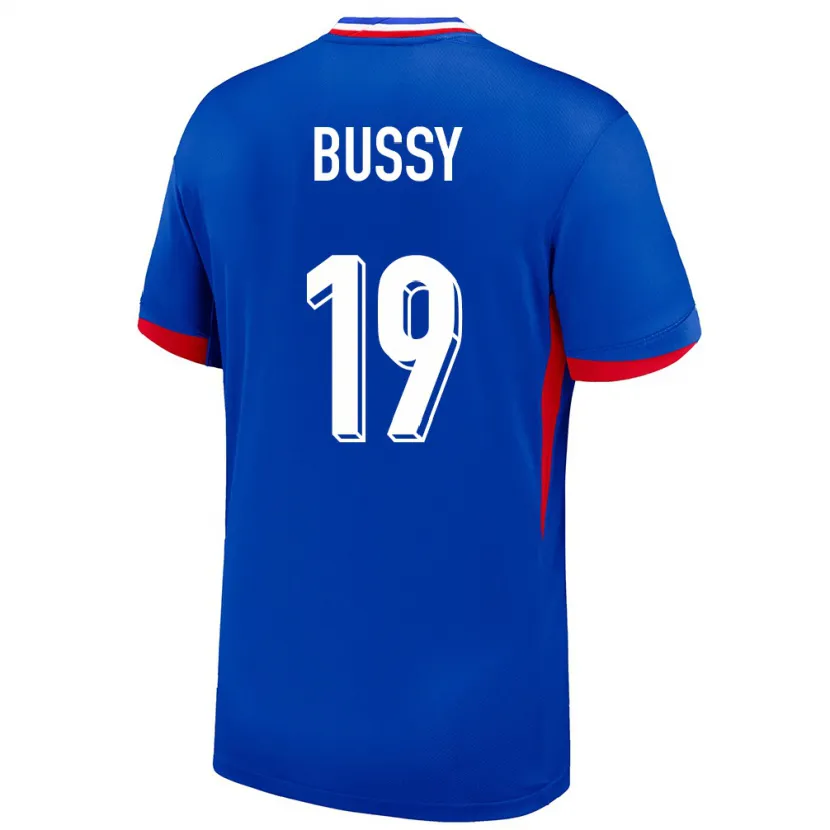 Danxen Niño Camiseta Francia Kessya Bussy #19 Azul 1ª Equipación 24-26 La Camisa México