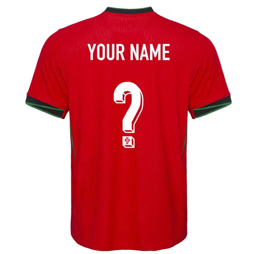 Danxen Niño Camiseta Portugal Su Nombre #0 Rojo 1ª Equipación 24-26 La Camisa México