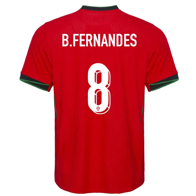 Danxen Niño Camiseta Portugal Bruno Fernandes #8 Rojo 1ª Equipación 24-26 La Camisa México