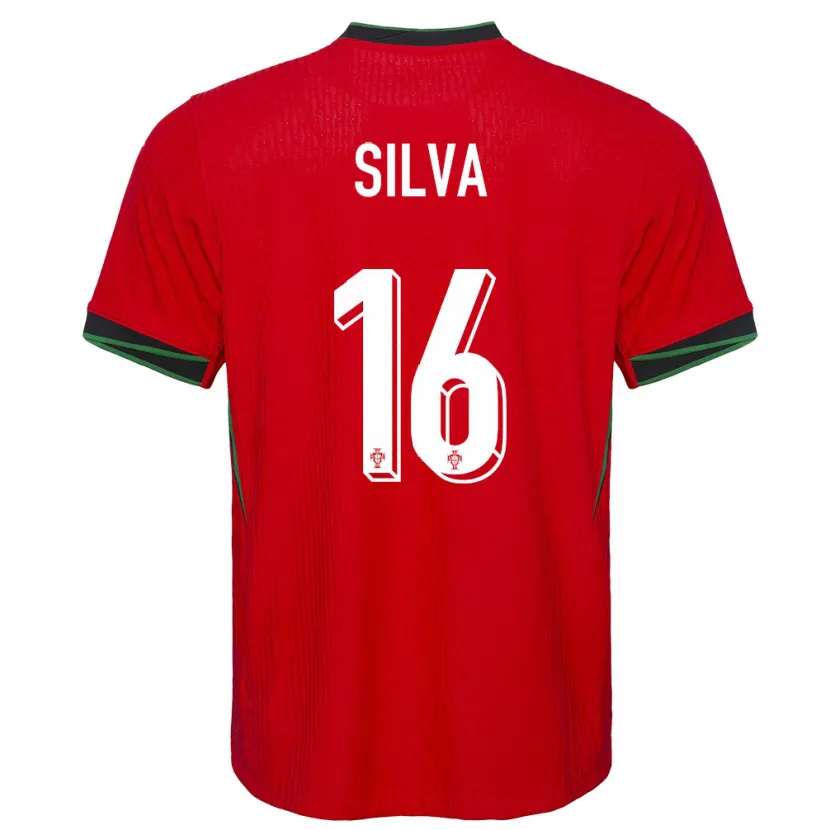 Danxen Niño Camiseta Portugal Diana Silva #16 Rojo 1ª Equipación 24-26 La Camisa México