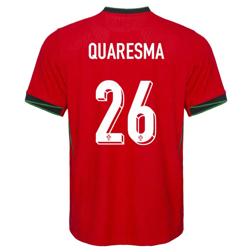 Danxen Niño Camiseta Portugal Eduardo Quaresma #26 Rojo 1ª Equipación 24-26 La Camisa México