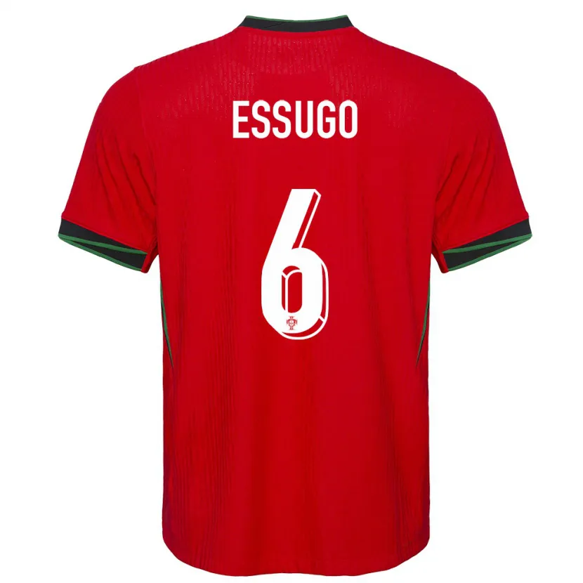 Danxen Niño Camiseta Portugal Dario Essugo #6 Rojo 1ª Equipación 24-26 La Camisa México