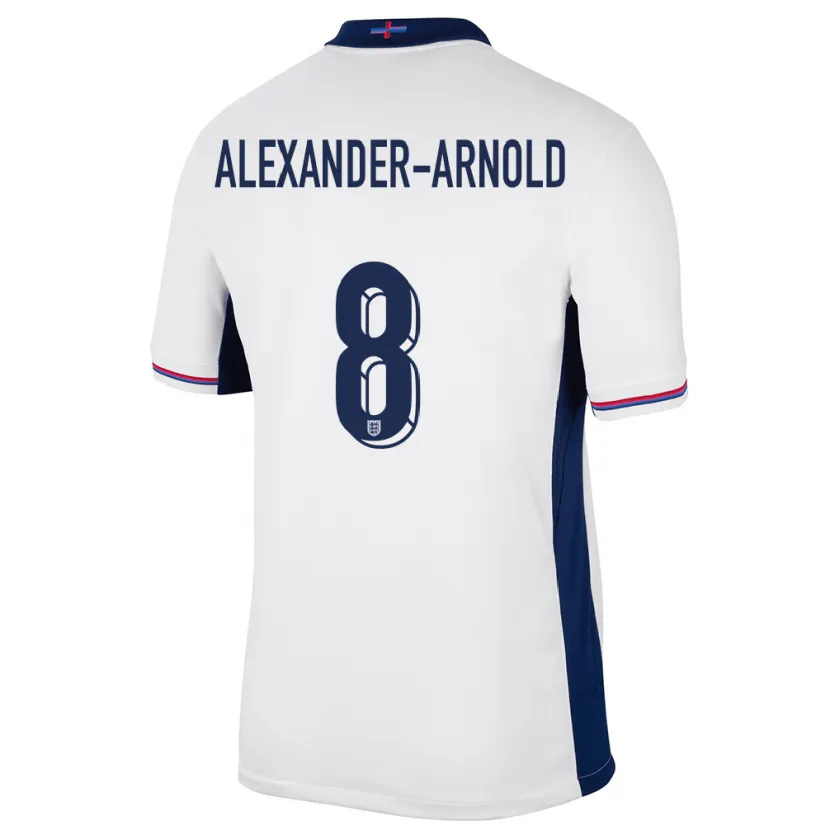 Danxen Niño Camiseta Inglaterra Trent Alexander-Arnold #8 Blanco 1ª Equipación 24-26 La Camisa México