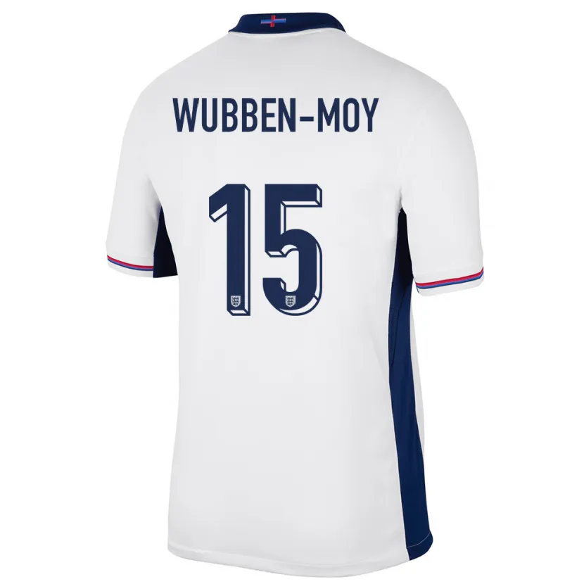 Danxen Niño Camiseta Inglaterra Lotte Wubben Moy #15 Blanco 1ª Equipación 24-26 La Camisa México