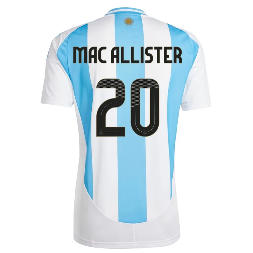 Danxen Niño Camiseta Argentina Alexis Mac Allister #20 Blanco Azul 1ª Equipación 24-26 La Camisa México
