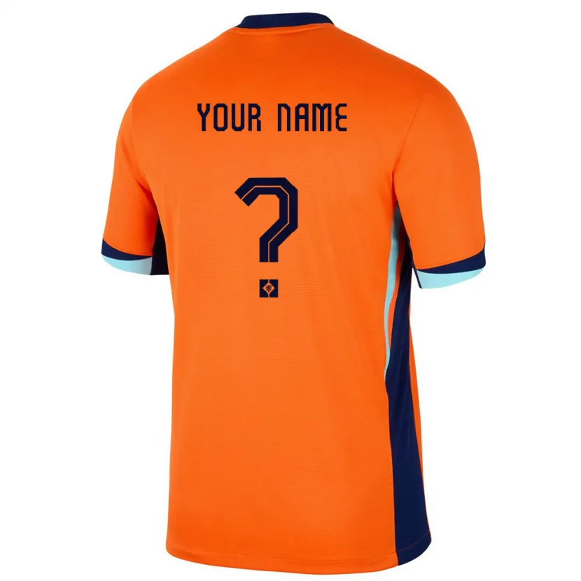 Danxen Niño Camiseta Países Bajos Su Nombre #0 Naranja 1ª Equipación 24-26 La Camisa México