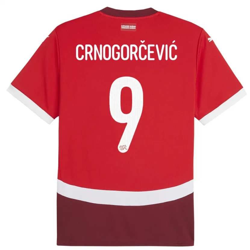 Danxen Niño Camiseta Suiza Ana Maria Crnogorcevic #9 Rojo 1ª Equipación 24-26 La Camisa México