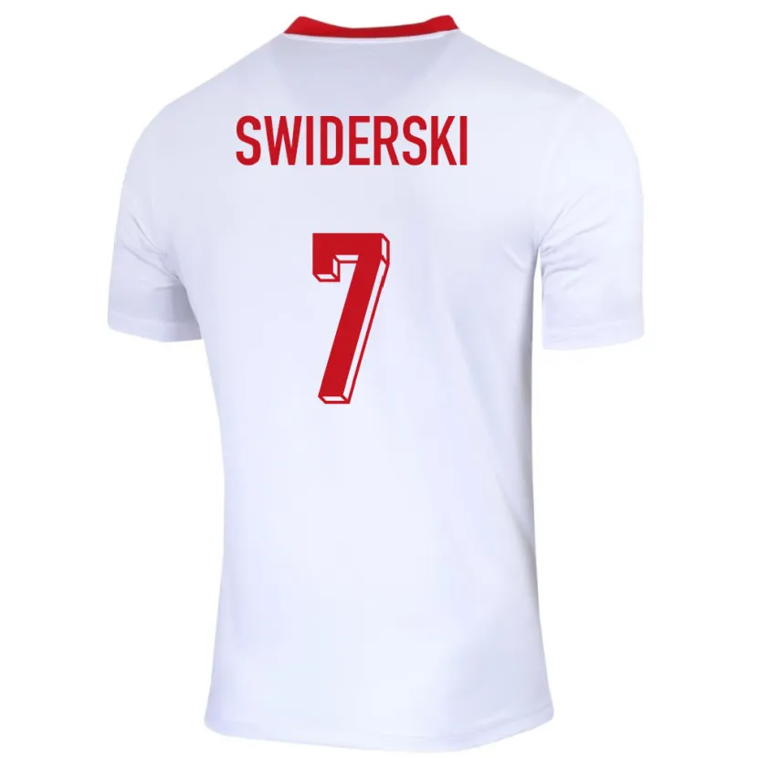 Danxen Niño Camiseta Polonia Karol Swiderski #7 Blanco 1ª Equipación 24-26 La Camisa México