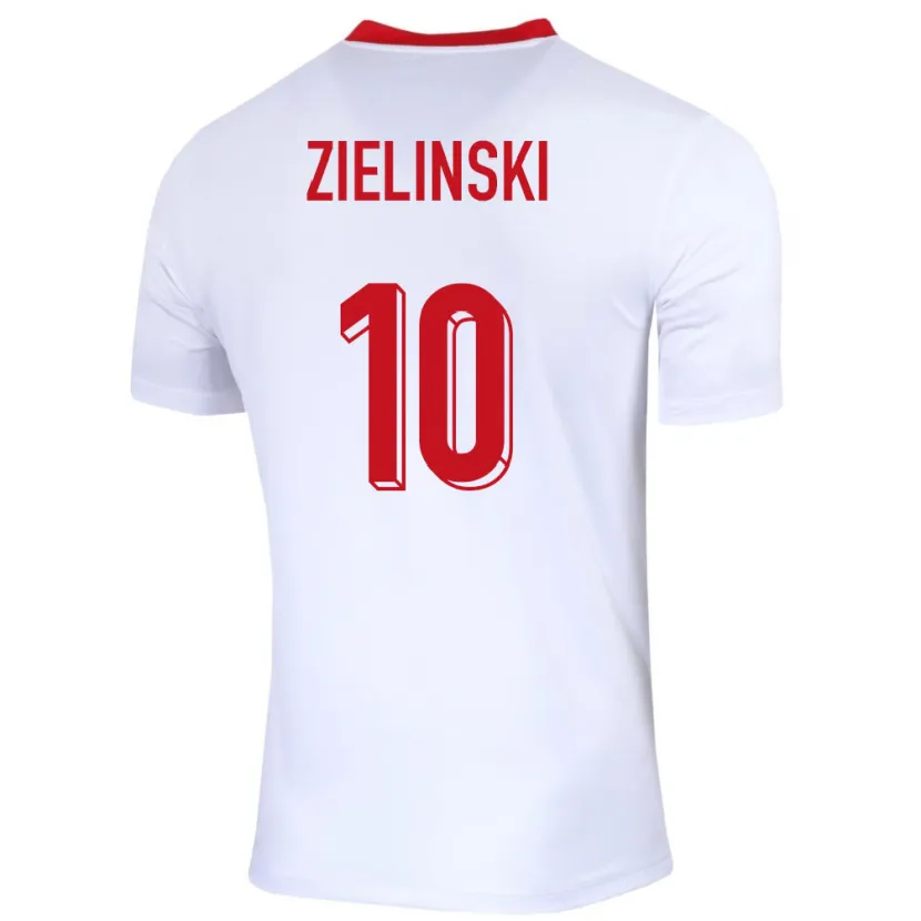 Danxen Niño Camiseta Polonia Piotr Zielinski #10 Blanco 1ª Equipación 24-26 La Camisa México