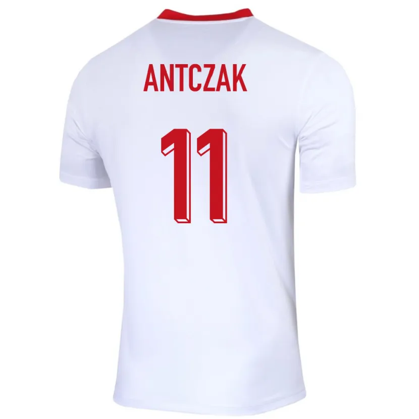 Danxen Niño Camiseta Polonia Jakub Antczak #11 Blanco 1ª Equipación 24-26 La Camisa México