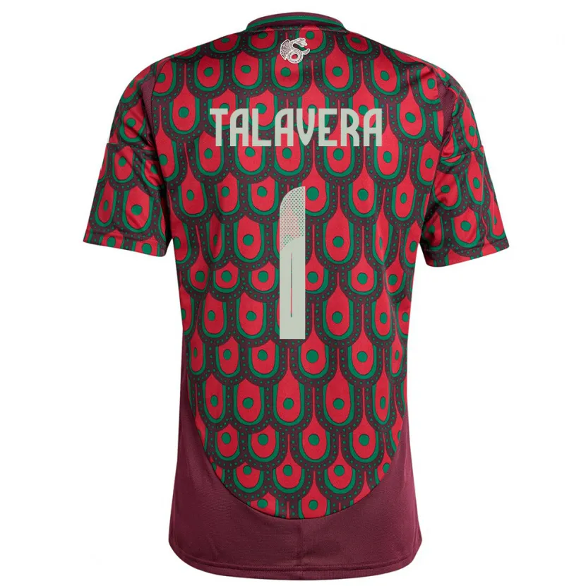 Danxen Niño Camiseta México Alfredo Talavera #1 Granate 1ª Equipación 24-26 La Camisa México