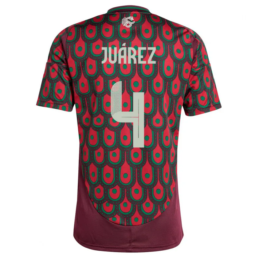 Danxen Niño Camiseta México Ramon Juarez #4 Granate 1ª Equipación 24-26 La Camisa México
