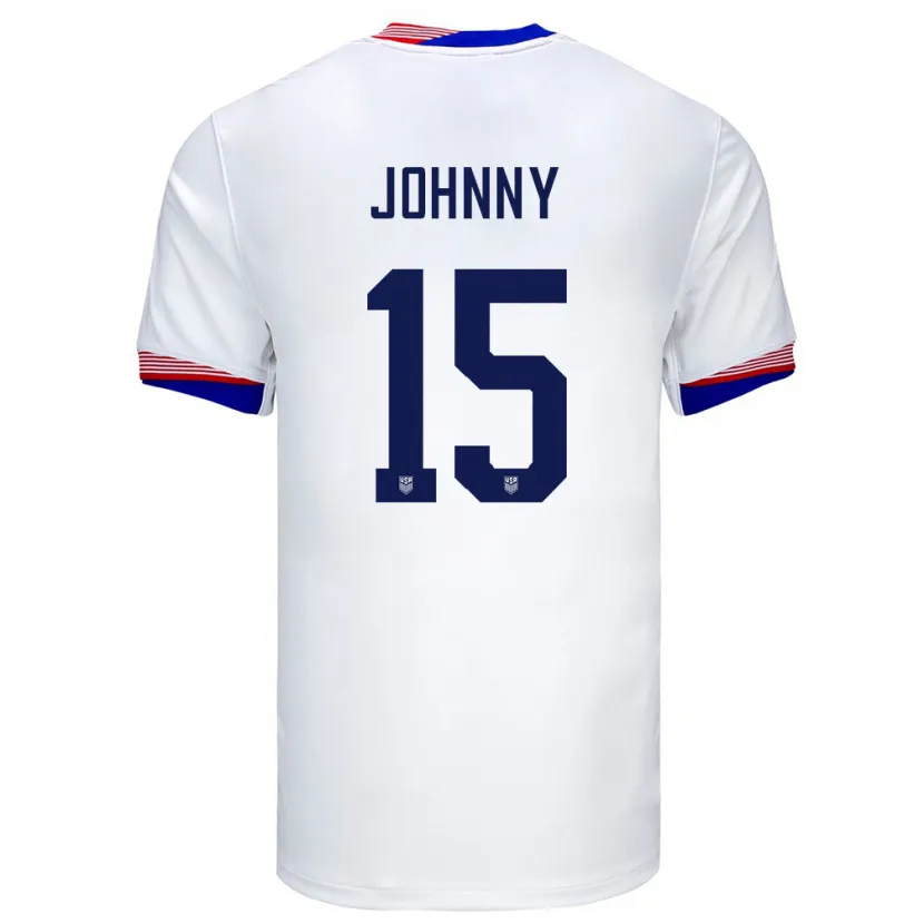 Danxen Niño Camiseta Estados Unidos Johnny #15 Blanco 1ª Equipación 24-26 La Camisa México
