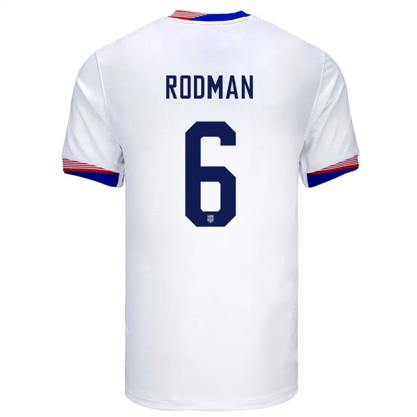 Danxen Niño Camiseta Estados Unidos Trinity Rodman #6 Blanco 1ª Equipación 24-26 La Camisa México