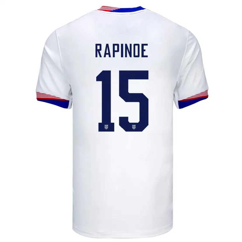 Danxen Niño Camiseta Estados Unidos Megan Rapinoe #15 Blanco 1ª Equipación 24-26 La Camisa México
