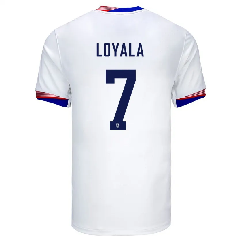 Danxen Niño Camiseta Estados Unidos Favian Loyala #7 Blanco 1ª Equipación 24-26 La Camisa México