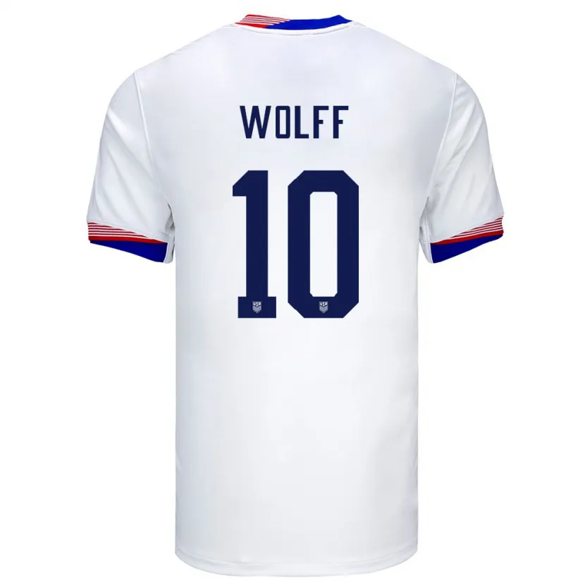 Danxen Niño Camiseta Estados Unidos Owen Wolff #10 Blanco 1ª Equipación 24-26 La Camisa México
