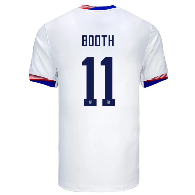Danxen Niño Camiseta Estados Unidos Zach Booth #11 Blanco 1ª Equipación 24-26 La Camisa México