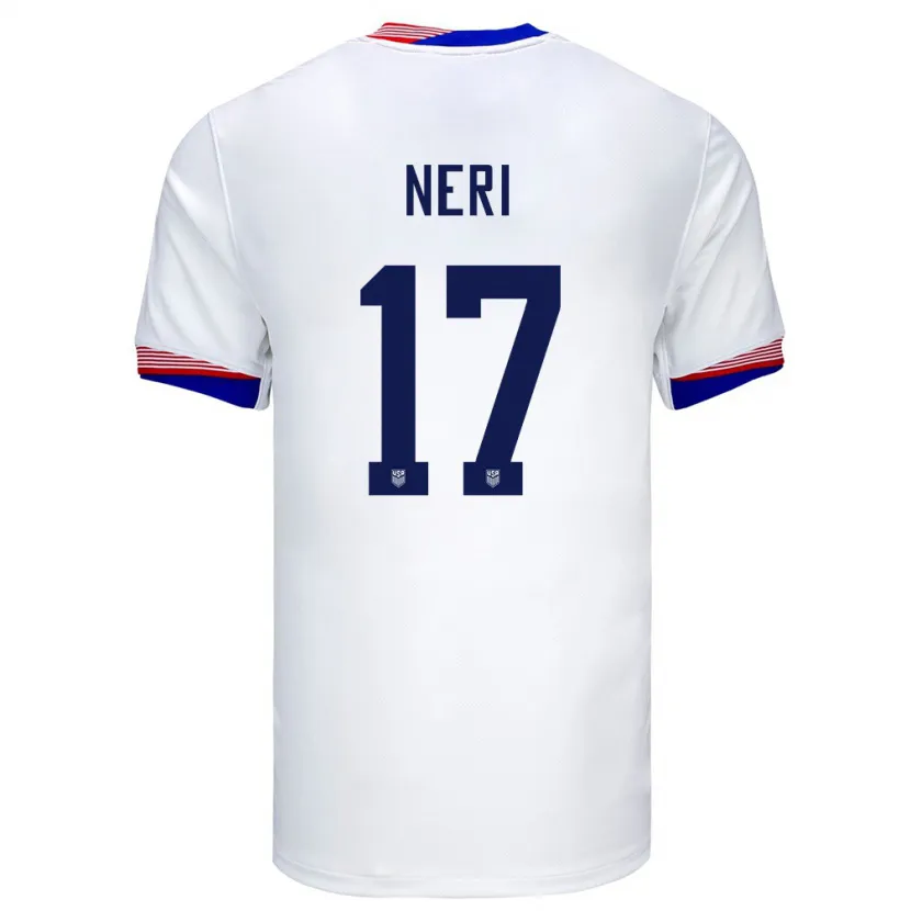 Danxen Niño Camiseta Estados Unidos Rodrigo Neri #17 Blanco 1ª Equipación 24-26 La Camisa México