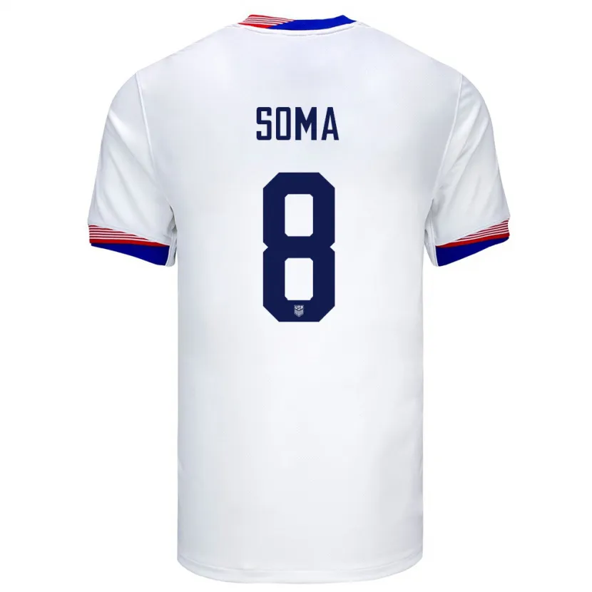 Danxen Niño Camiseta Estados Unidos Pedro Soma #8 Blanco 1ª Equipación 24-26 La Camisa México