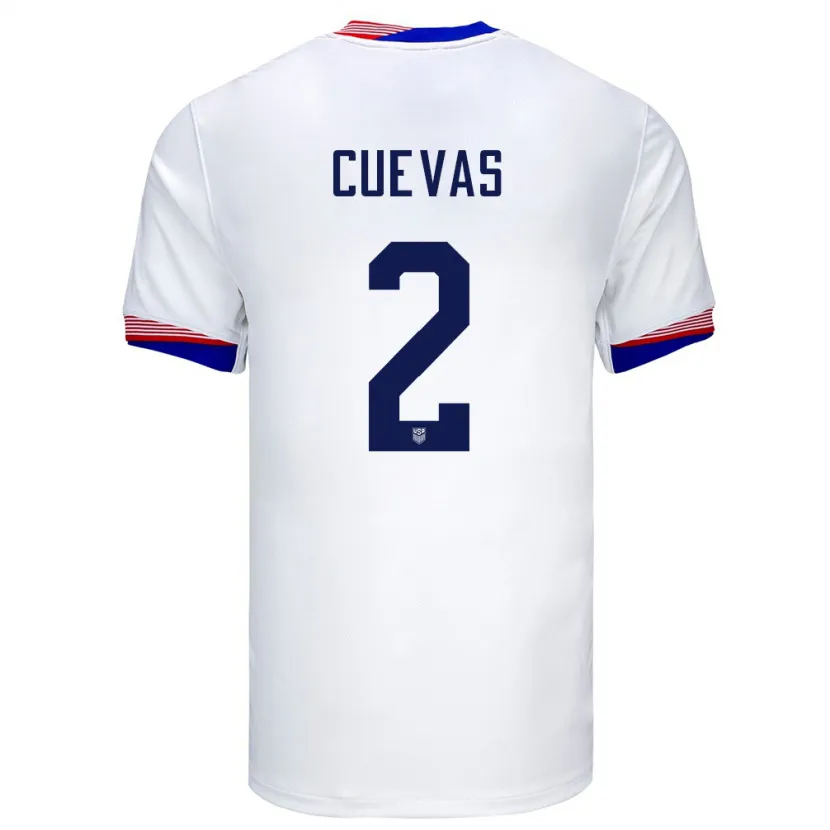 Danxen Niño Camiseta Estados Unidos Mauricio Cuevas #2 Blanco 1ª Equipación 24-26 La Camisa México