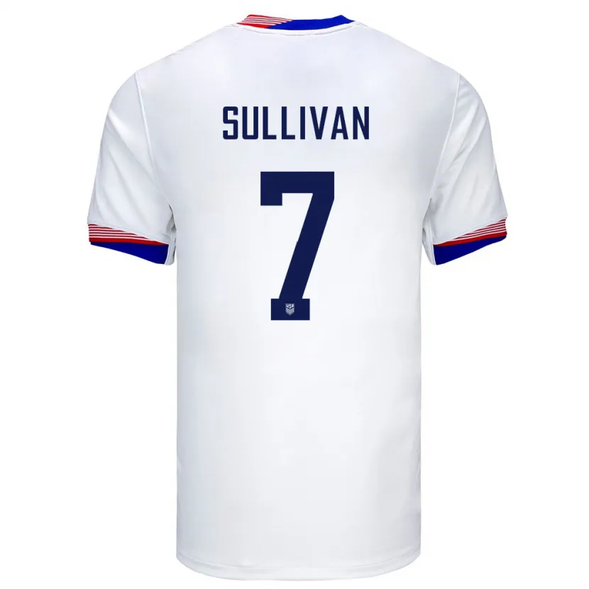 Danxen Niño Camiseta Estados Unidos Quinn Sullivan #7 Blanco 1ª Equipación 24-26 La Camisa México
