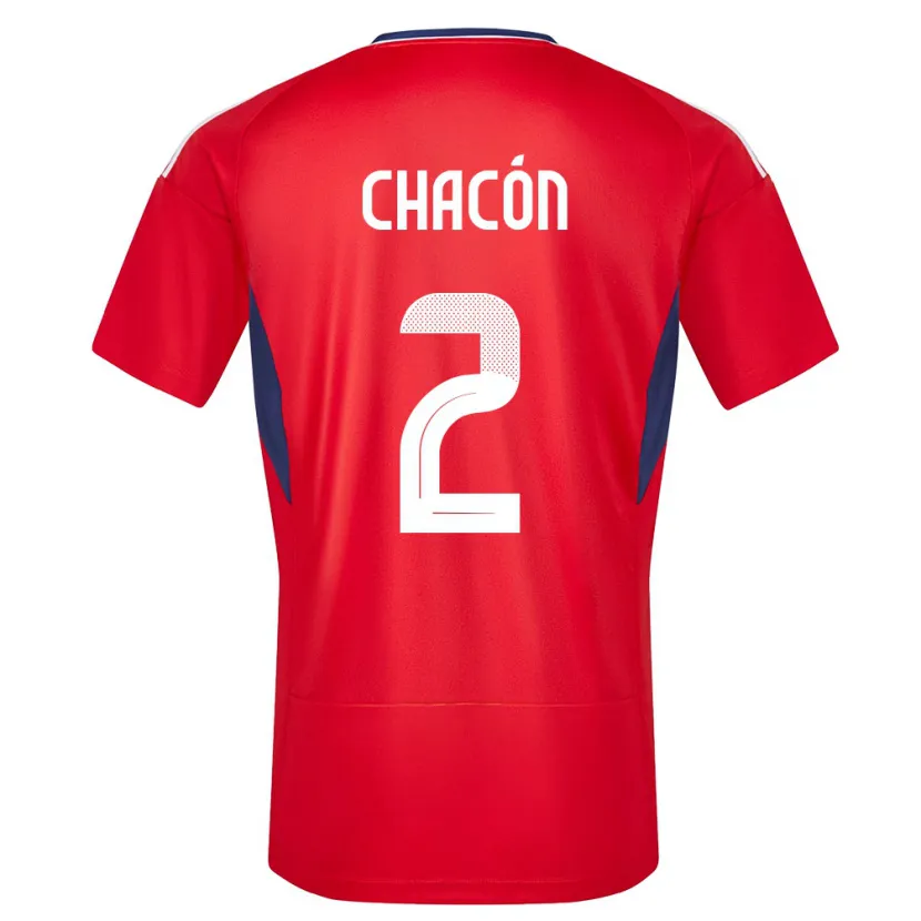 Danxen Niño Camiseta Costa Rica Daniel Chacon #2 Rojo 1ª Equipación 24-26 La Camisa México