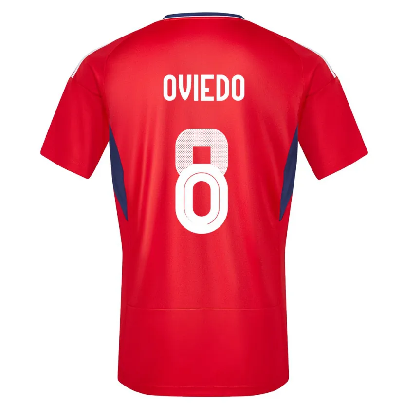Danxen Niño Camiseta Costa Rica Bryan Oviedo #8 Rojo 1ª Equipación 24-26 La Camisa México