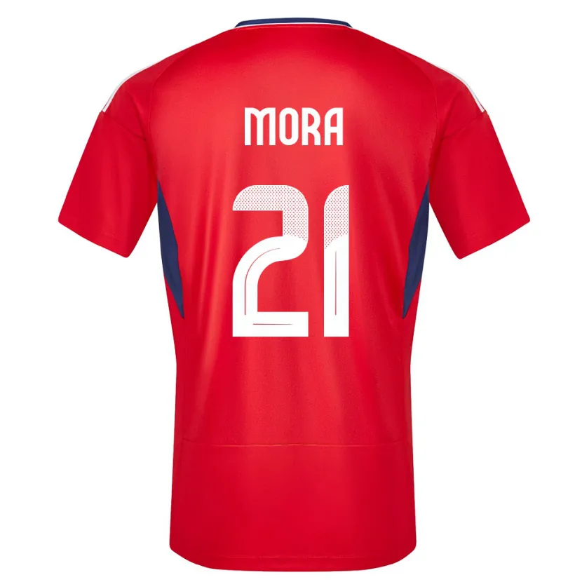 Danxen Niño Camiseta Costa Rica Carlos Mora #21 Rojo 1ª Equipación 24-26 La Camisa México
