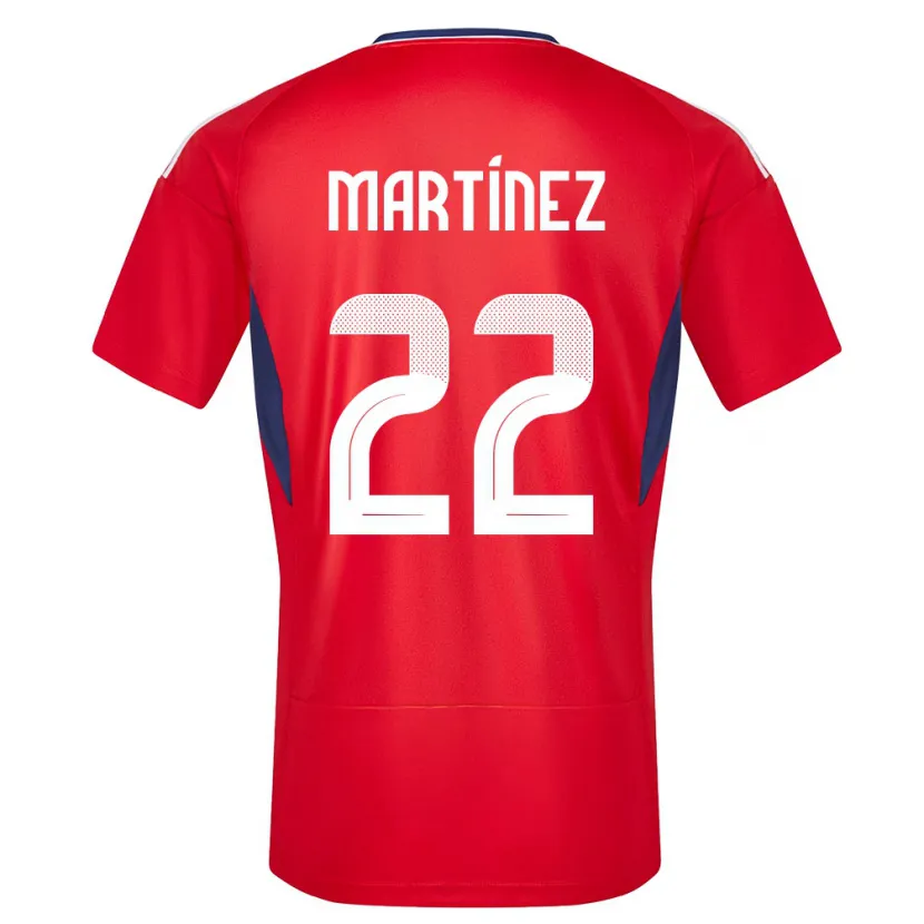 Danxen Niño Camiseta Costa Rica Carlos Martinez #22 Rojo 1ª Equipación 24-26 La Camisa México