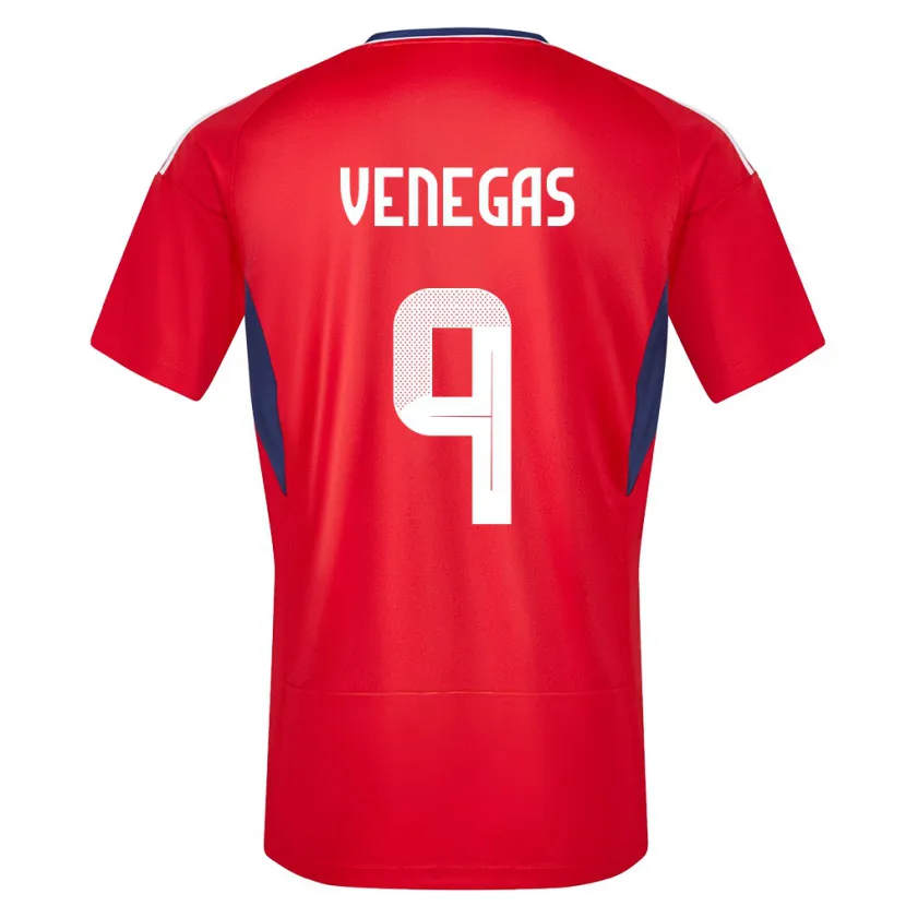 Danxen Niño Camiseta Costa Rica Carolina Venegas #9 Rojo 1ª Equipación 24-26 La Camisa México