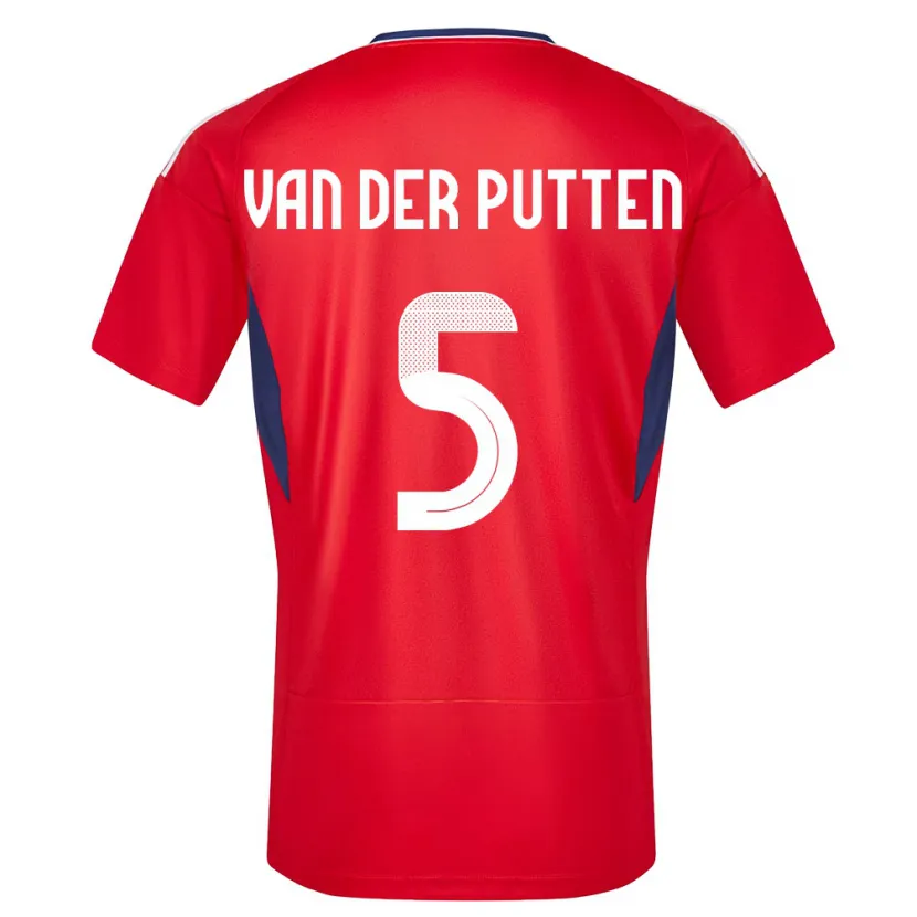 Danxen Niño Camiseta Costa Rica Santiago Van Der Putten #5 Rojo 1ª Equipación 24-26 La Camisa México