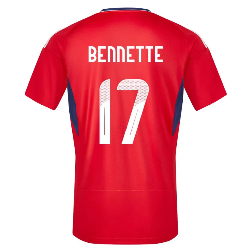 Danxen Niño Camiseta Costa Rica Jewison Bennette #17 Rojo 1ª Equipación 24-26 La Camisa México