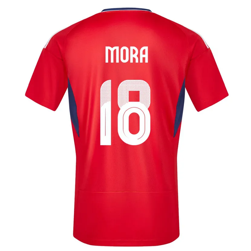 Danxen Niño Camiseta Costa Rica Bayron Mora #18 Rojo 1ª Equipación 24-26 La Camisa México